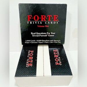 FORTE TRIVIA CARDS (Volume One) Real Questions For Your Trivial Pursuit Game